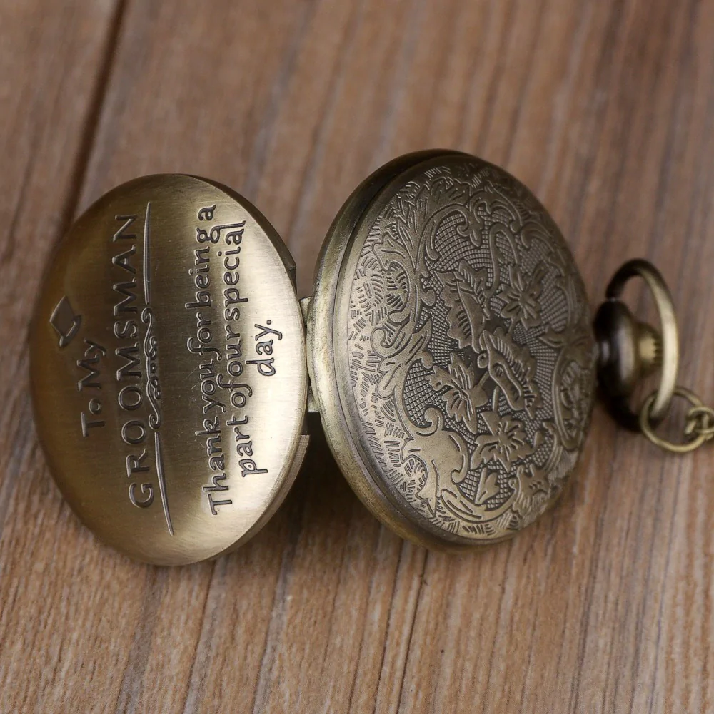 To My Groomsman Bronze Pocket Watch
