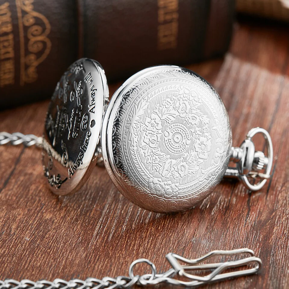 To My Husband Silver Pocket Watch