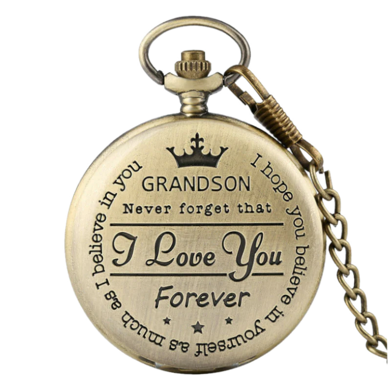 To My Grandson Bronze Pocket Watch