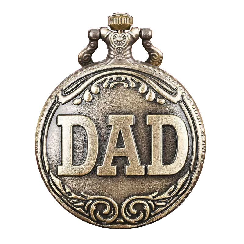 Dad Engraved Bronze Pocket Watch