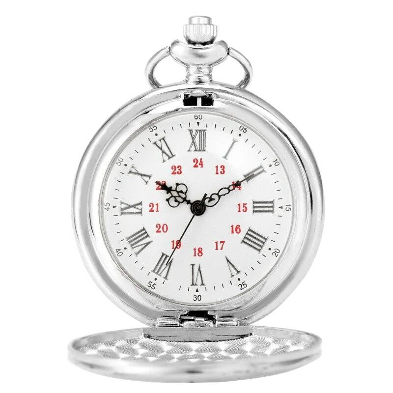 To My Grandson Silver Pocket Watch