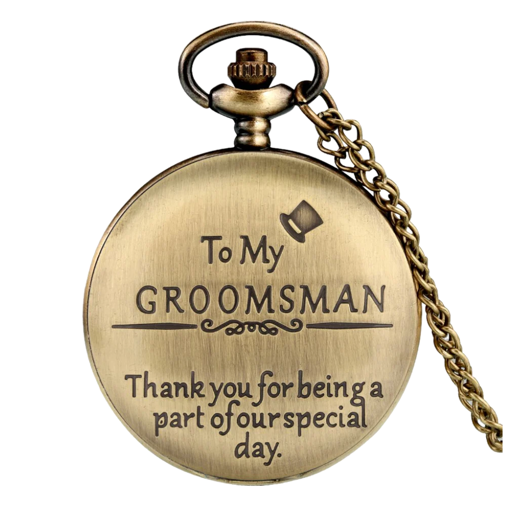 To My Groomsman Bronze Pocket Watch